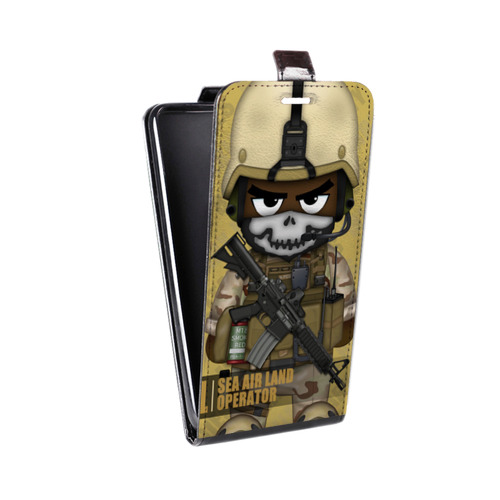 Дизайнерский вертикальный чехол-книжка для Realme C21 Армейцы мультяшки