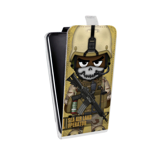 Дизайнерский вертикальный чехол-книжка для LG X Style Армейцы мультяшки