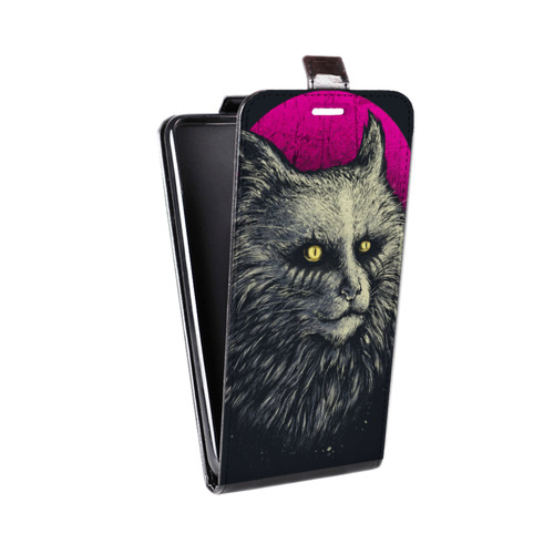 Дизайнерский вертикальный чехол-книжка для Alcatel One Touch POP 3 5.5 Мистические кошки