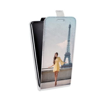 Дизайнерский вертикальный чехол-книжка для Samsung Galaxy S6 Edge Париж (на заказ)
