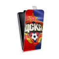 Дизайнерский вертикальный чехол-книжка для Fly FS452 Nimbus 2 ЦСКА
