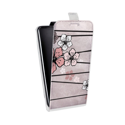 Дизайнерский вертикальный чехол-книжка для Iphone 12 Pro Японские розовые мотивы