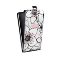 Дизайнерский вертикальный чехол-книжка для HTC Desire Eye Японские розовые мотивы