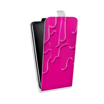 Дизайнерский вертикальный чехол-книжка для Samsung Galaxy S6 Edge Потекшие краски (на заказ)