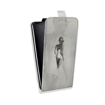 Дизайнерский вертикальный чехол-книжка для Sony Xperia E4g Креатив дизайн (на заказ)
