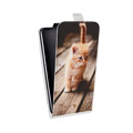 Дизайнерский вертикальный чехол-книжка для Samsung Galaxy Core Prime Котята