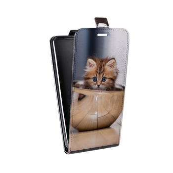 Дизайнерский вертикальный чехол-книжка для Lenovo Vibe K5 Котята (на заказ)