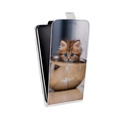 Дизайнерский вертикальный чехол-книжка для Alcatel Pop 4 Plus Котята