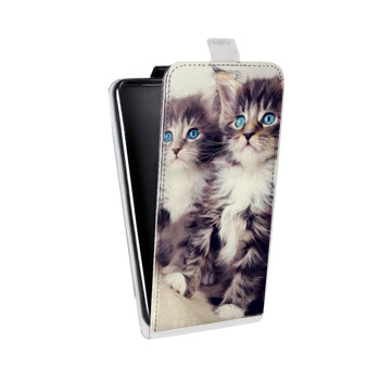 Дизайнерский вертикальный чехол-книжка для Samsung Galaxy J1 mini Prime (2016) Котята (на заказ)