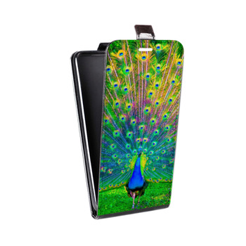Дизайнерский вертикальный чехол-книжка для Huawei Honor 8 Павлины (на заказ)