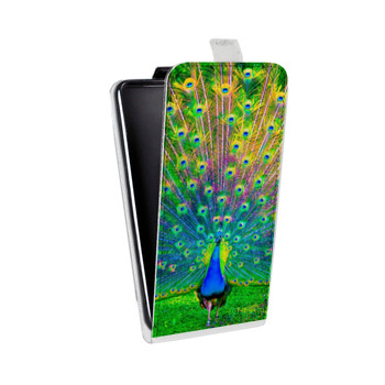 Дизайнерский вертикальный чехол-книжка для Iphone 5s Павлины (на заказ)