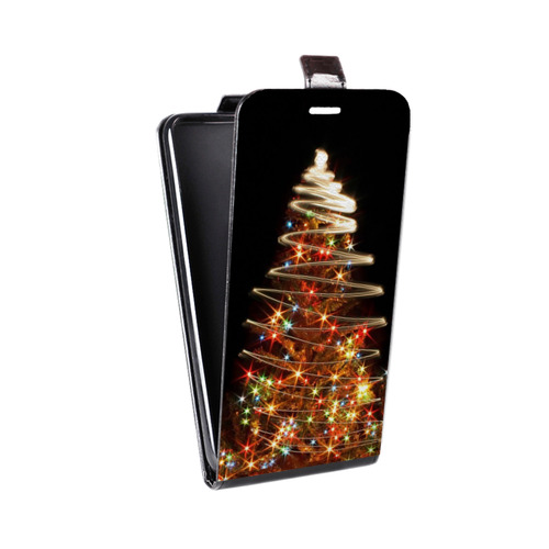 Дизайнерский вертикальный чехол-книжка для LG Optimus G2 mini Новогодняя елка