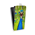Дизайнерский вертикальный чехол-книжка для Alcatel Pop 4 Павлины