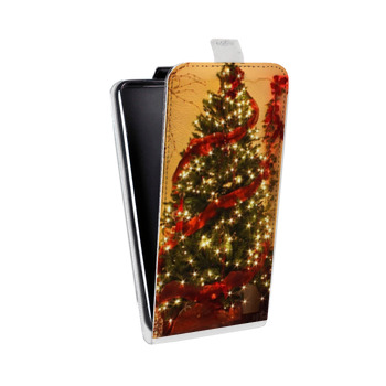 Дизайнерский вертикальный чехол-книжка для Xiaomi Poco X3 Новогодняя елка (на заказ)