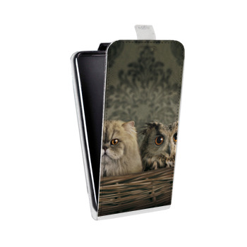 Дизайнерский вертикальный чехол-книжка для Samsung Galaxy Mega 6.3 Совы (на заказ)