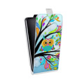 Дизайнерский вертикальный чехол-книжка для LG L70 Совы