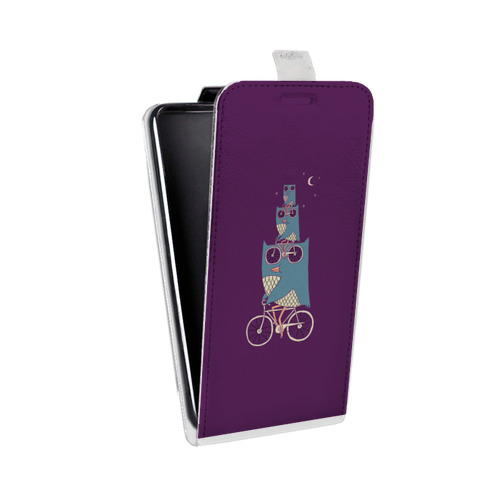Дизайнерский вертикальный чехол-книжка для Samsung Galaxy J7 Совы