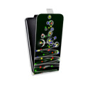 Дизайнерский вертикальный чехол-книжка для Alcatel 3 Новогодняя елка