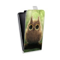 Дизайнерский вертикальный чехол-книжка для HTC Desire 12 Plus Совы