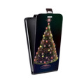 Дизайнерский вертикальный чехол-книжка для HTC Desire 530 Новогодняя елка