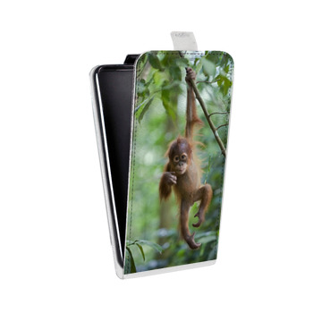 Дизайнерский вертикальный чехол-книжка для Iphone 7 Plus / 8 Plus Обезьяны (на заказ)