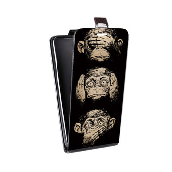 Дизайнерский вертикальный чехол-книжка для Huawei Honor 8 Обезьяны (на заказ)