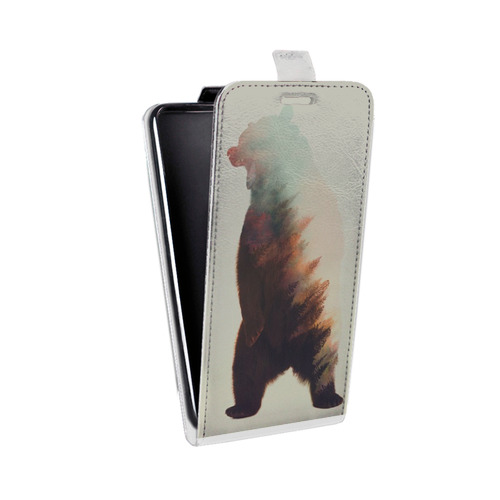 Дизайнерский вертикальный чехол-книжка для LG K10 Медведи