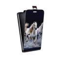 Дизайнерский вертикальный чехол-книжка для ASUS ZenFone 5 Lite Лошади
