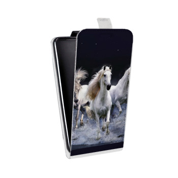 Дизайнерский вертикальный чехол-книжка для HTC One Mini Лошади (на заказ)
