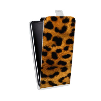 Дизайнерский вертикальный чехол-книжка для HTC One Mini Леопард (на заказ)