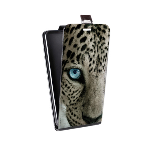 Дизайнерский вертикальный чехол-книжка для Huawei Honor 3x Леопард