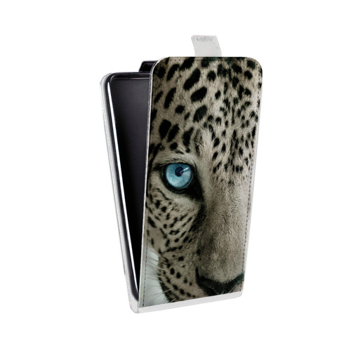 Дизайнерский вертикальный чехол-книжка для Nokia 7.1 Леопард