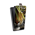 Дизайнерский вертикальный чехол-книжка для LG G4 Stylus Тигры