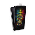 Дизайнерский вертикальный чехол-книжка для LG G3 (Dual-LTE) Мир черепов