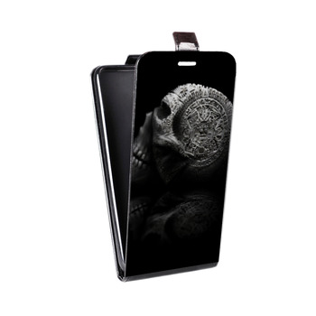 Дизайнерский вертикальный чехол-книжка для Iphone 7 Мир черепов (на заказ)