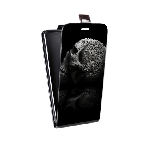 Дизайнерский вертикальный чехол-книжка для Microsoft Lumia 430 Dual SIM Мир черепов