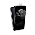 Дизайнерский вертикальный чехол-книжка для LG G7 Fit Мир черепов