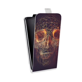 Дизайнерский вертикальный чехол-книжка для Huawei Honor 30i Арт черепа (на заказ)