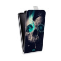 Дизайнерский вертикальный чехол-книжка для Alcatel Idol 5S Арт черепа