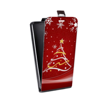 Дизайнерский вертикальный чехол-книжка для ASUS ZenFone 5 Lite Новогодняя елка (на заказ)