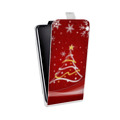 Дизайнерский вертикальный чехол-книжка для HTC Desire 600 Новогодняя елка