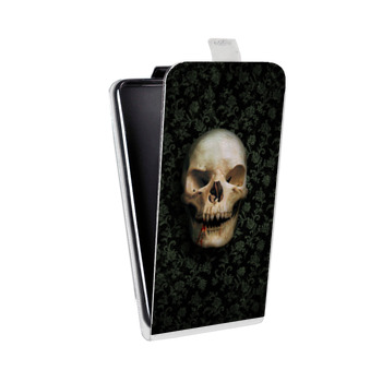Дизайнерский вертикальный чехол-книжка для Alcatel One Touch Pop D5 Арт черепа (на заказ)