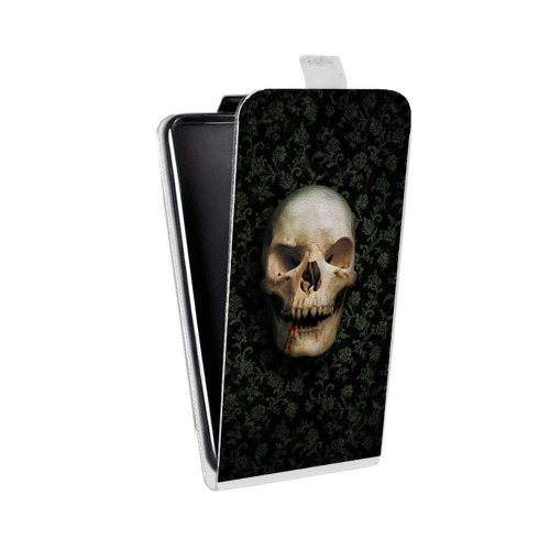 Дизайнерский вертикальный чехол-книжка для Alcatel Idol 5S Арт черепа