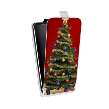 Дизайнерский вертикальный чехол-книжка для Xiaomi RedMi Note 4 Новогодняя елка (на заказ)