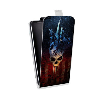 Дизайнерский вертикальный чехол-книжка для Sony Xperia E4g Арт черепа (на заказ)