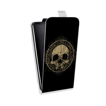 Дизайнерский вертикальный чехол-книжка для Sony Xperia E4g Арт черепа (на заказ)