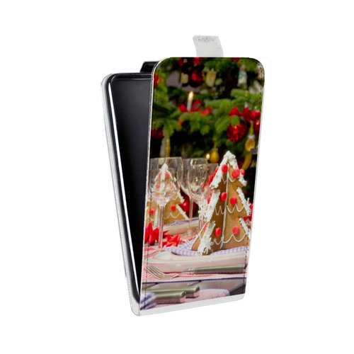 Дизайнерский вертикальный чехол-книжка для ASUS ZenFone 4 ZE554KL Новогодняя елка