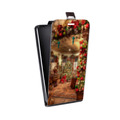 Дизайнерский вертикальный чехол-книжка для Microsoft Lumia 950 Новогодняя елка