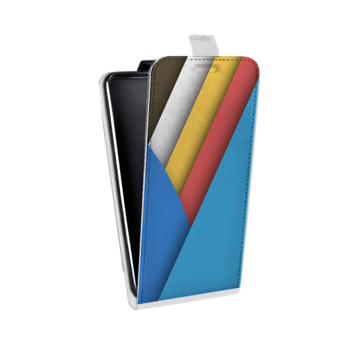 Дизайнерский вертикальный чехол-книжка для Alcatel Pop 4 Plus Геометрия радости