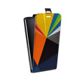Дизайнерский вертикальный чехол-книжка для Alcatel Pop 4 Plus Геометрия радости